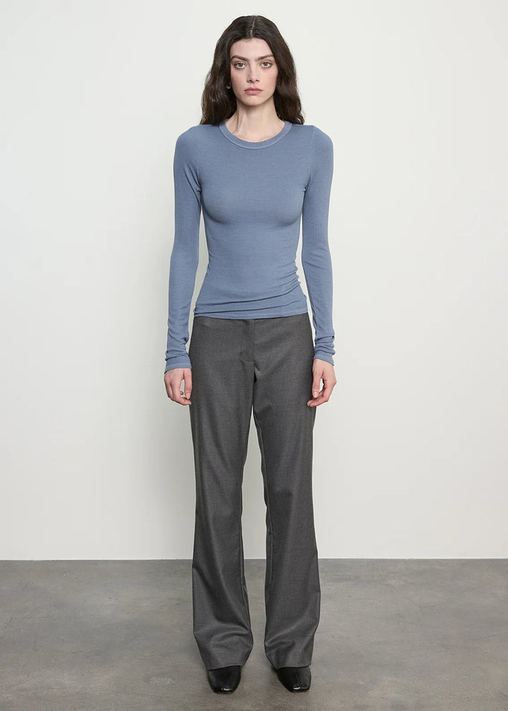 Enza Costa - Suit Minimal Trouser Dark Heather Grey - Kalifornia Jean Bar