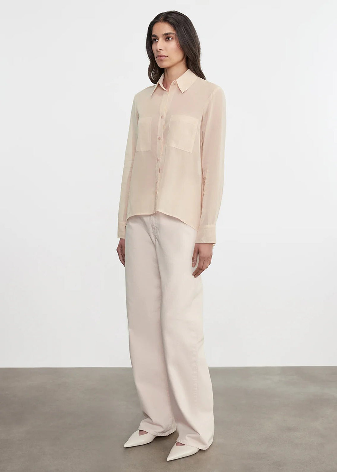 Enza Costa TS - Fawn Cotton Organza Shirt - Kalifornia Jean Bar