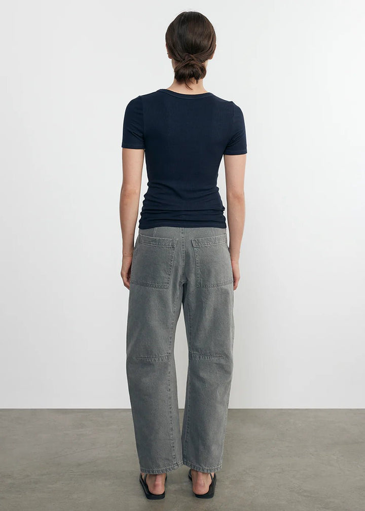 Enza Costa - Washed Grey Smoked Utility Pant - Kalifornia Jean Bar