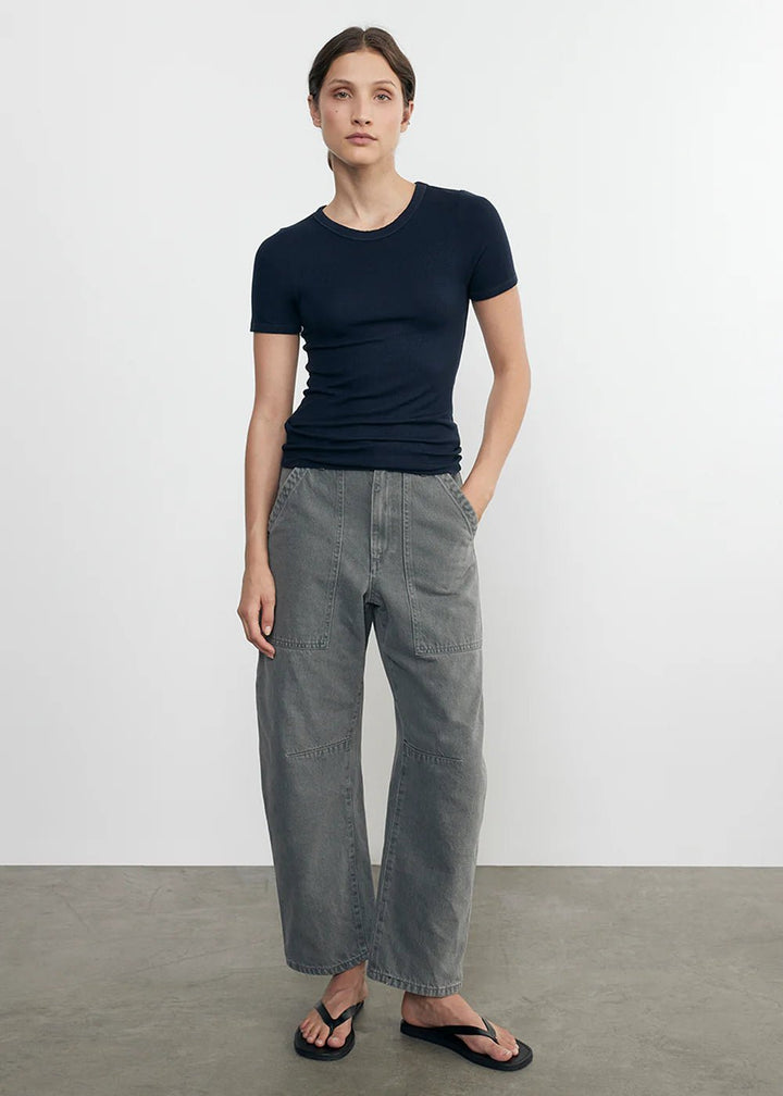 Enza Costa - Washed Grey Smoked Utility Pant - Kalifornia Jean Bar