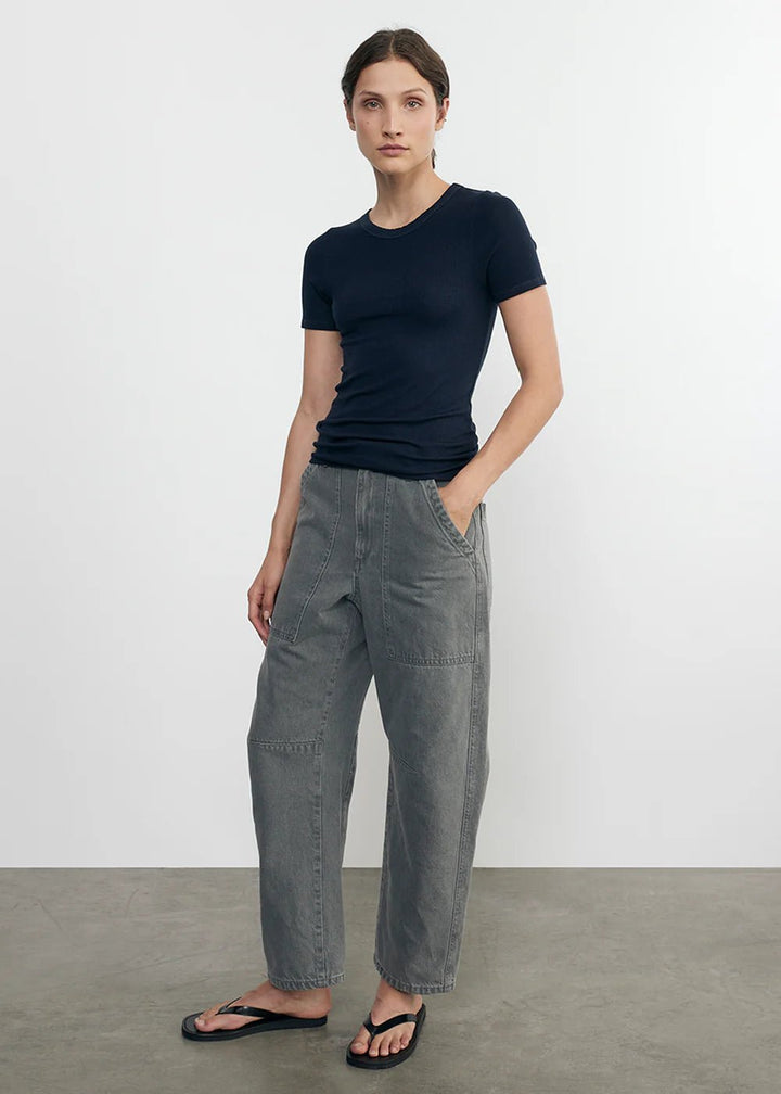 Enza Costa - Washed Grey Smoked Utility Pant - Kalifornia Jean Bar