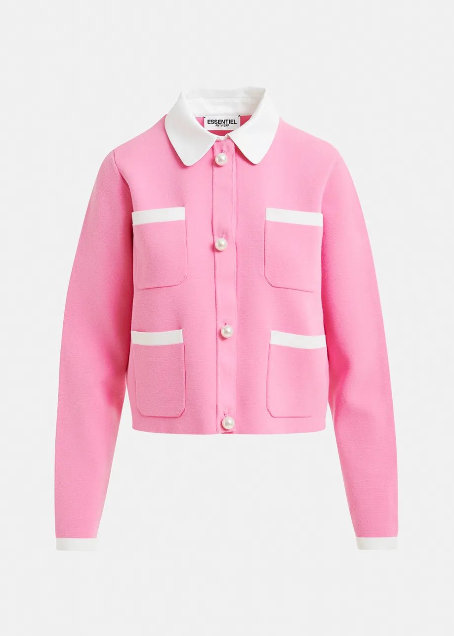 Essentiel Antwerp - Haurel Knitted Jacket Lipgloss Pink - Kalifornia Jean Bar