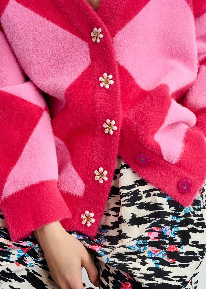 Essentiel Antwerp - How Knitted Oversized Cardigan Pink - Kalifornia Jean Bar