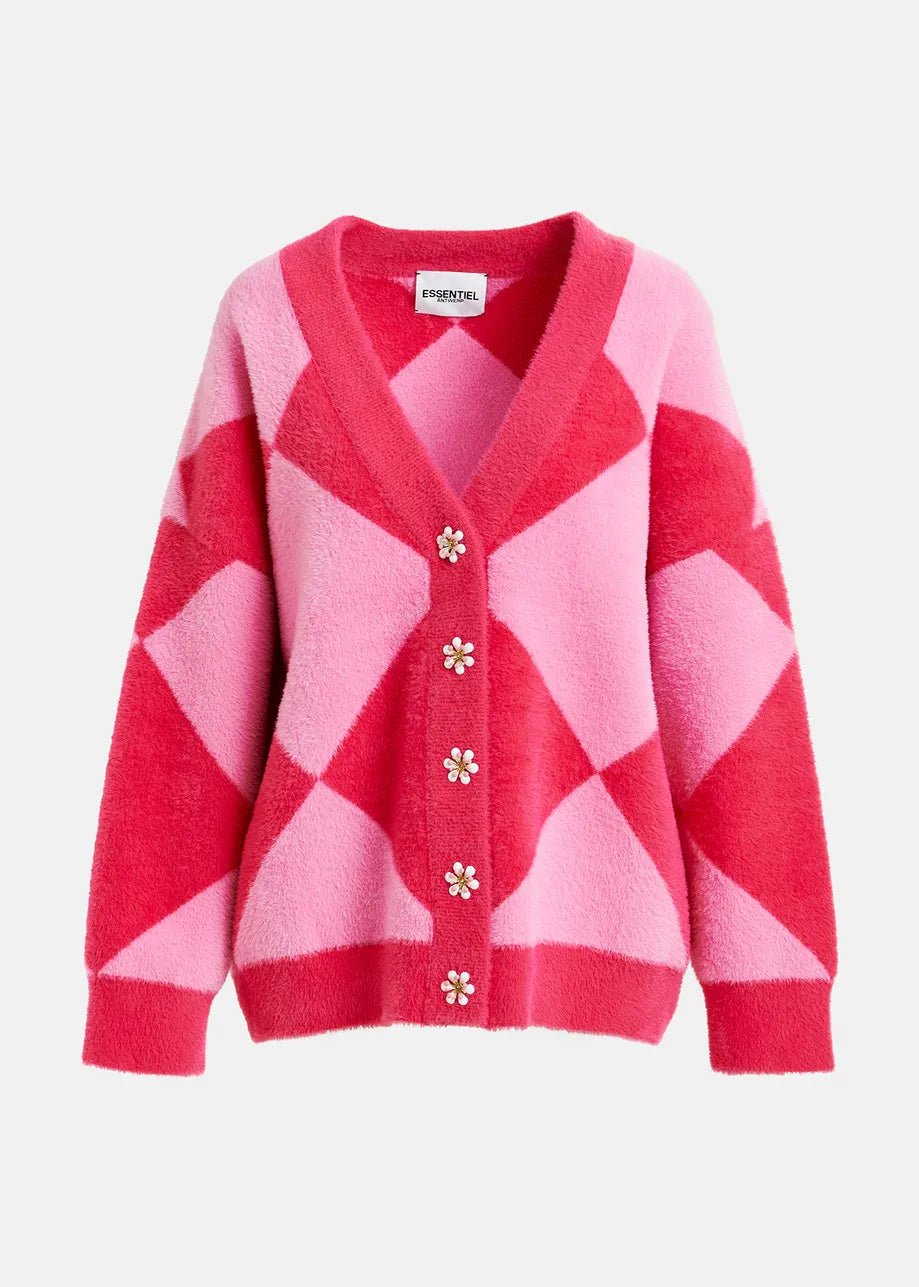 Essentiel Antwerp - How Knitted Oversized Cardigan Pink - Kalifornia Jean Bar