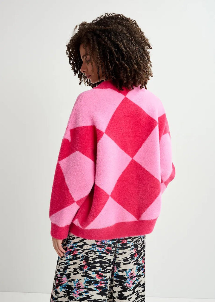 Essentiel Antwerp - How Knitted Oversized Cardigan Pink - Kalifornia Jean Bar