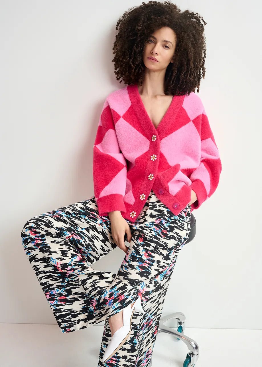 Essentiel Antwerp - How Knitted Oversized Cardigan Pink - Kalifornia Jean Bar