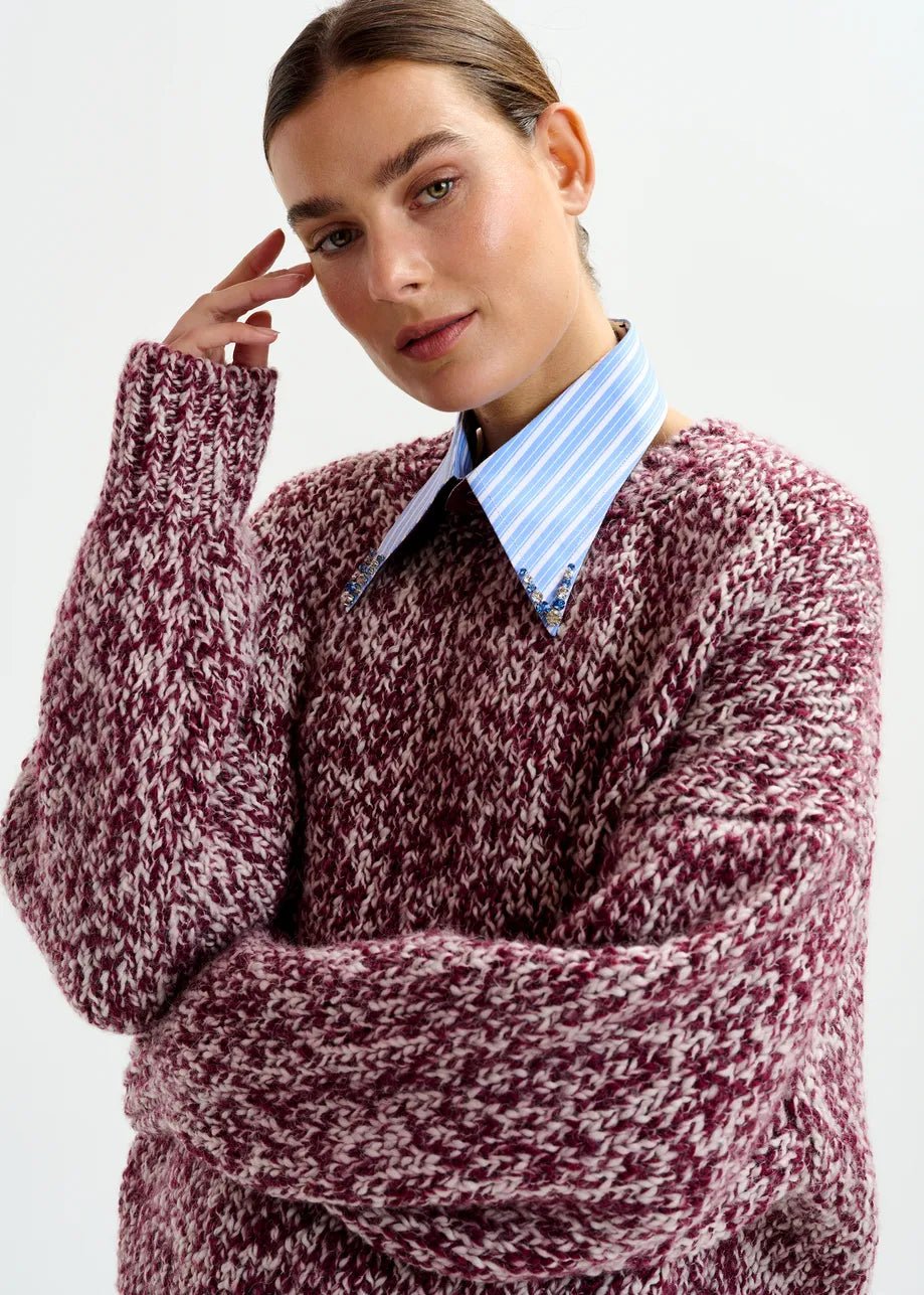 Essentiel Antwerp - Iplain Red Collar w/ Rhinestones - Kalifornia Jean Bar