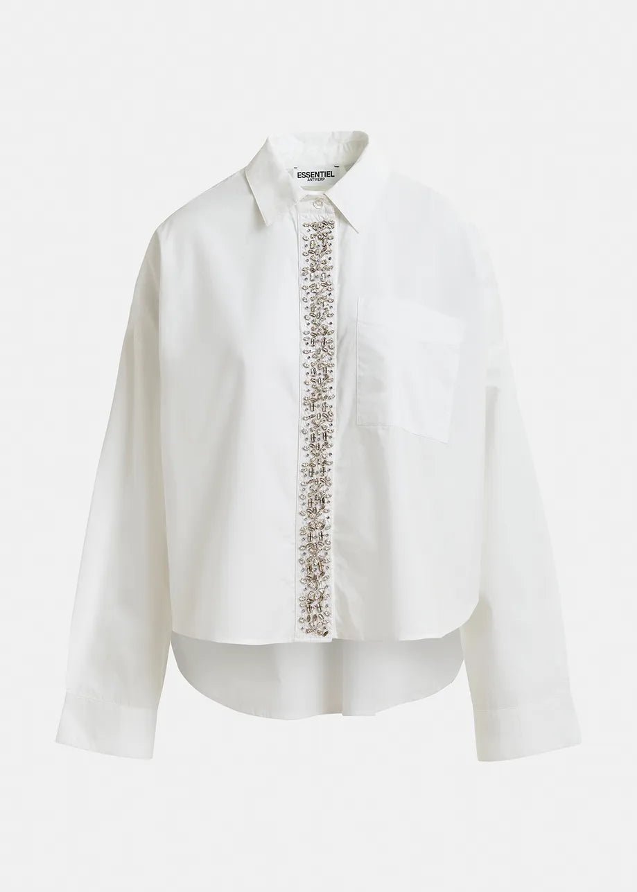 Essentiel Antwerp - White Hilver Placket Shirt - Kalifornia Jean Bar