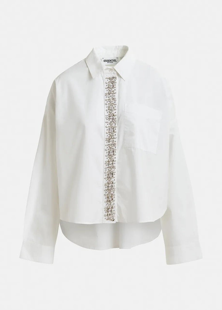 Essentiel Antwerp - White Hilver Placket Shirt - Kalifornia Jean Bar