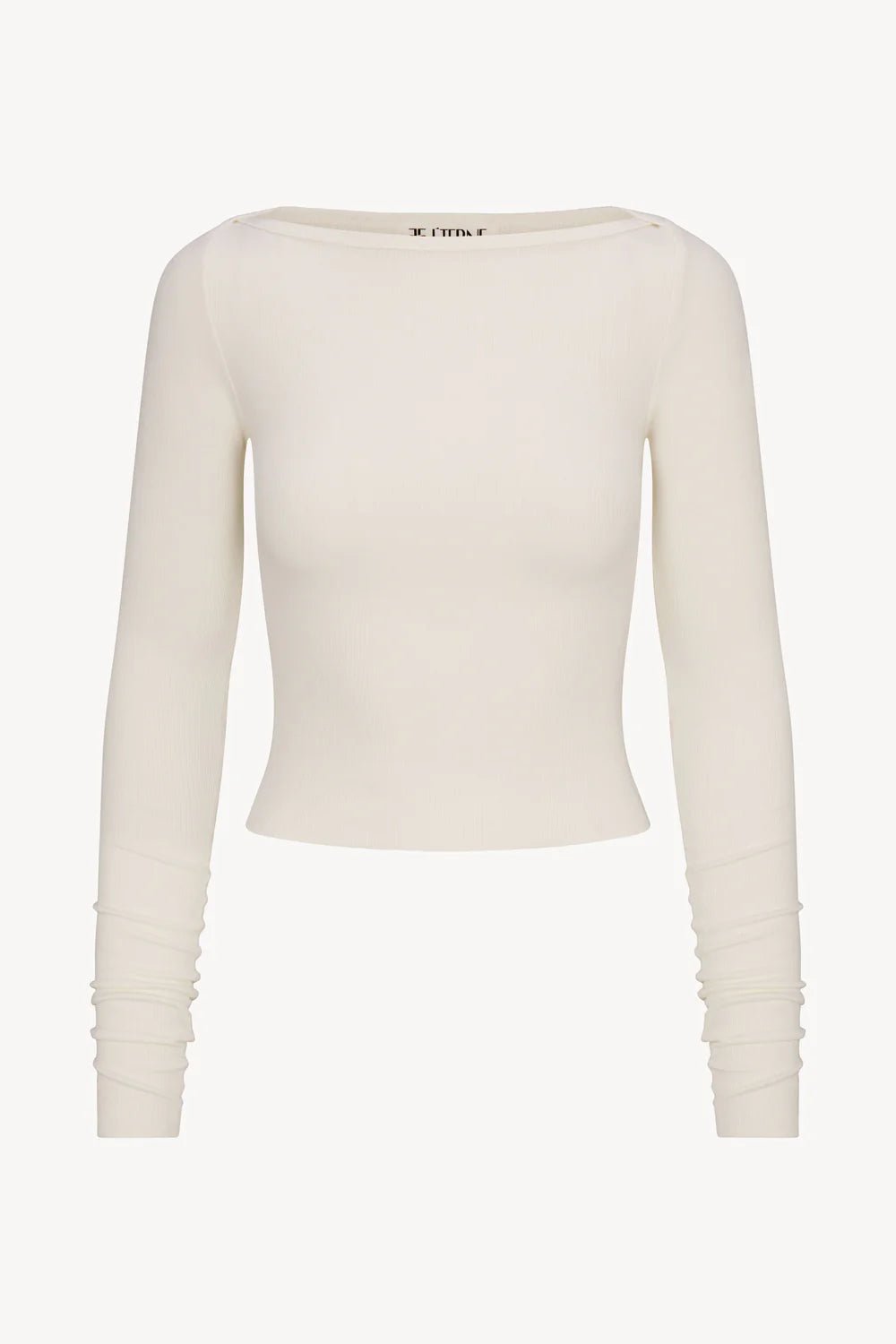 Éterne - Cream Long Sleeve Boat Neck Top - Kalifornia Jean Bar
