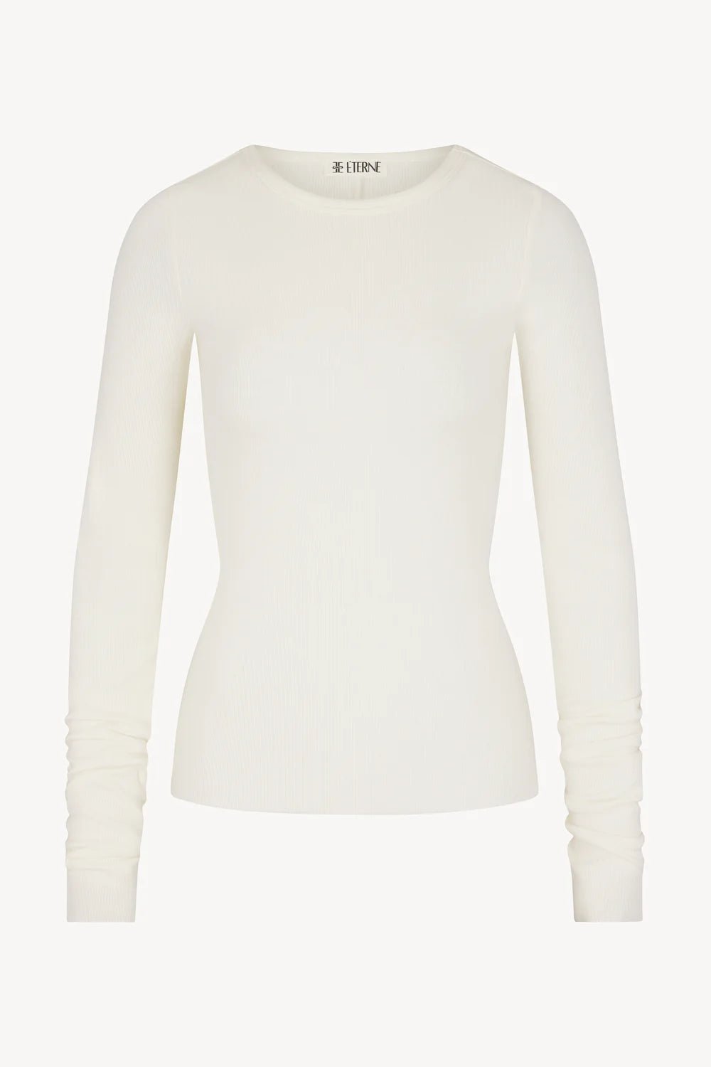 Éterne - Cream Long Sleeve Fitted Top - Kalifornia Jean Bar
