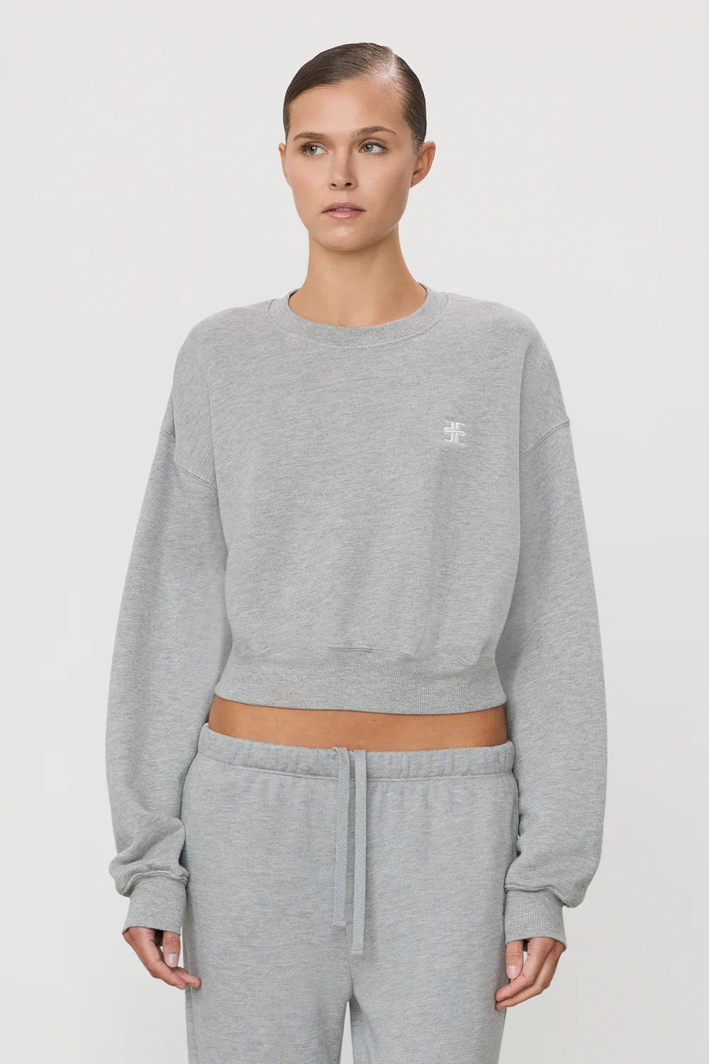 Éterne - Cropped Crewneck Heather Grey - Kalifornia Jean Bar
