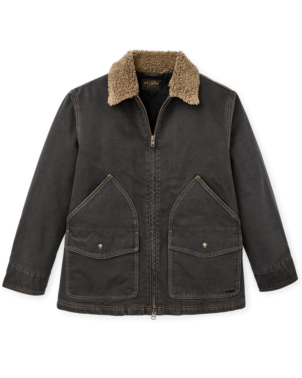 Filson - Women's Black Denim Insulated Outfitter Coat