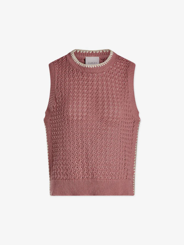 Varley - Delaney Knit Vest in Woodrose