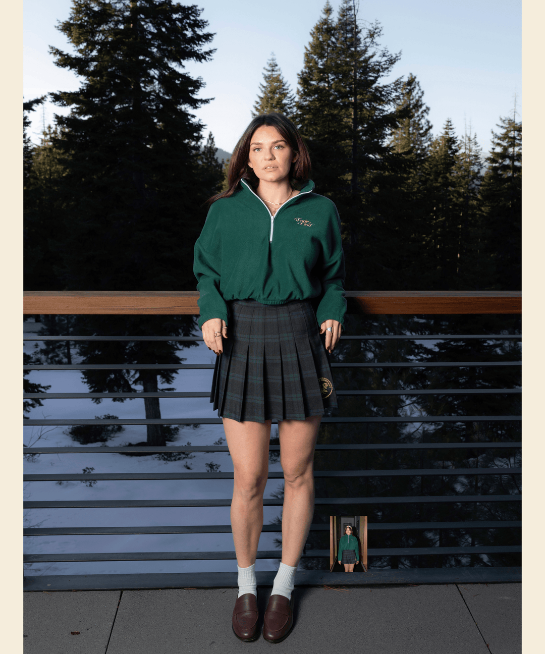 Fade Golf Co. - Claire Pleated Tennis Skirt in Forest Plaid - Kalifornia Jean Bar