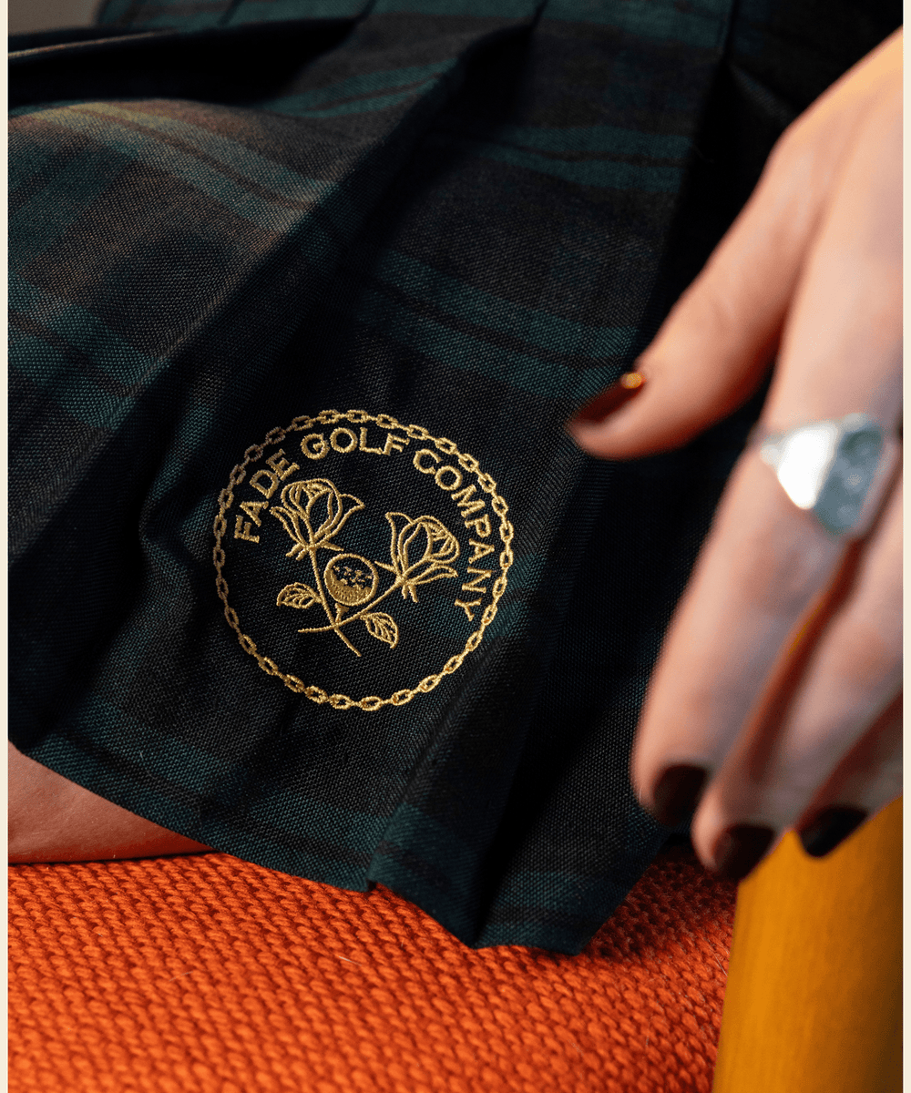 Fade Golf Co. - Claire Pleated Tennis Skirt in Forest Plaid - Kalifornia Jean Bar