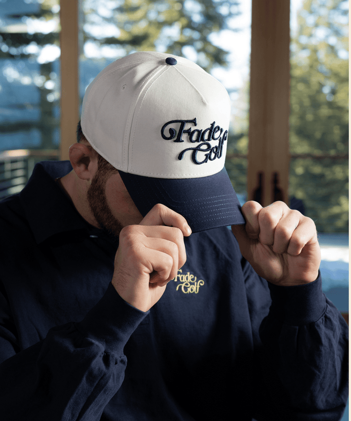 Fade Golf Co. - Classic Script Two - Tone Cap Navy/Cream - Kalifornia Jean Bar