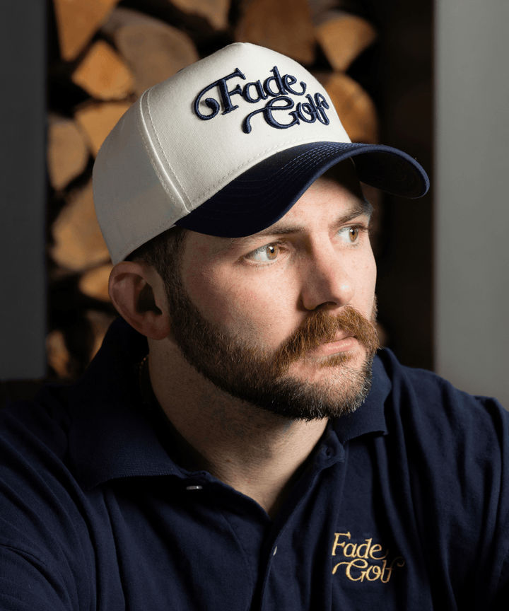 Fade Golf Co. - Classic Script Two - Tone Cap Navy/Cream - Kalifornia Jean Bar