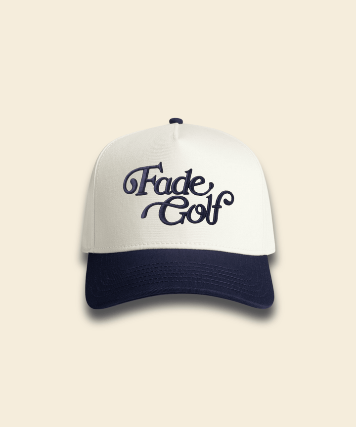 Fade Golf Co. - Classic Script Two - Tone Cap Navy/Cream - Kalifornia Jean Bar