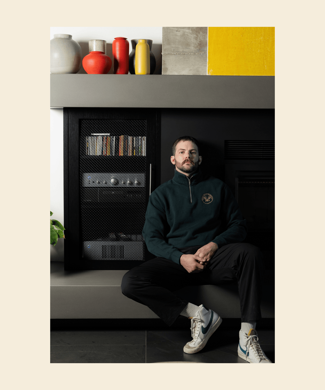 Fade Golf Co. - Links Crest Quarter Zip in Pine Green - Kalifornia Jean Bar