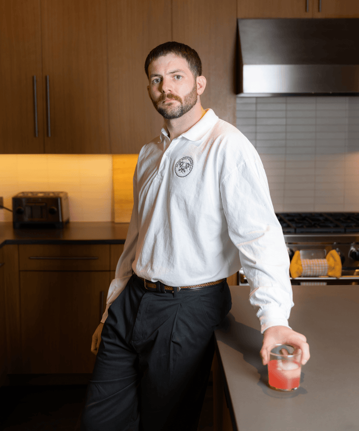 Fade Golf Co. - Links Crest Vintage White Long Sleeve Polo - Kalifornia Jean Bar