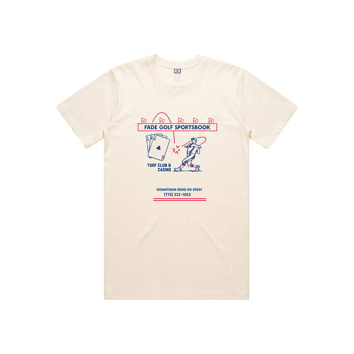 Fade Golf Co. - Sportsbook Tee in Ecru - Kalifornia Jean Bar