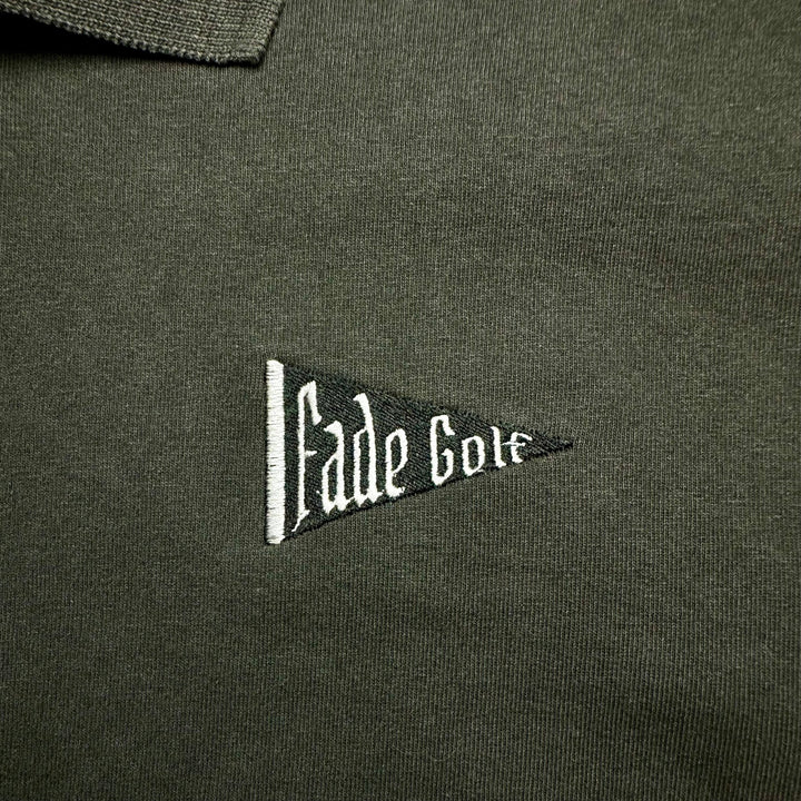 Fade Golf Co. - Vintage Pennant Polo in Washed Black - Kalifornia Jean Bar