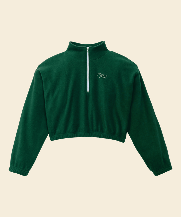 Fade Golf Co. - Women's Cropped Polar Fleece in Forest Green - Kalifornia Jean Bar