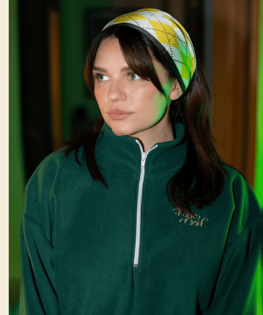 Fade Golf Co. - Women's Cropped Polar Fleece in Forest Green - Kalifornia Jean Bar