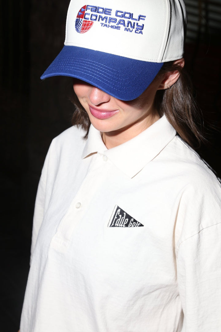 Fade Golf Co. - World Classic Baseball Cap in Royal Blue/Creme - Kalifornia Jean Bar