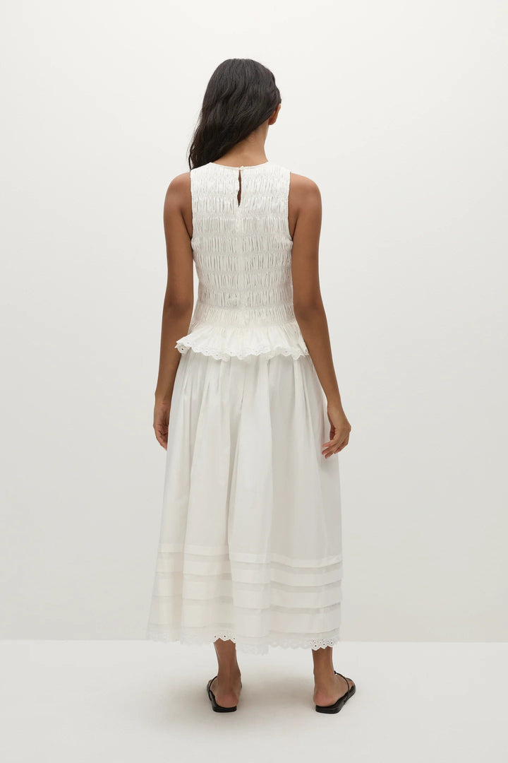 Faithfull - Ruth Skirt in White - Kalifornia Jean Bar