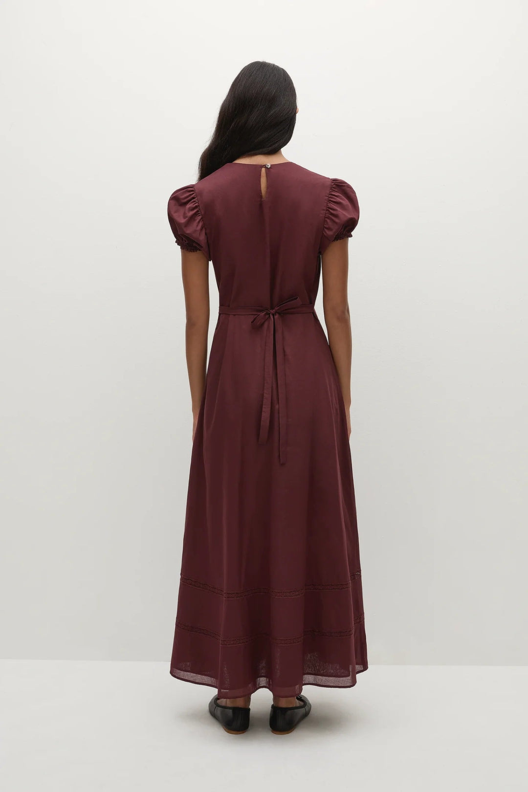 Faithfull The Brand - Bordeaux Dagny Midi Dress - Kalifornia Jean Bar
