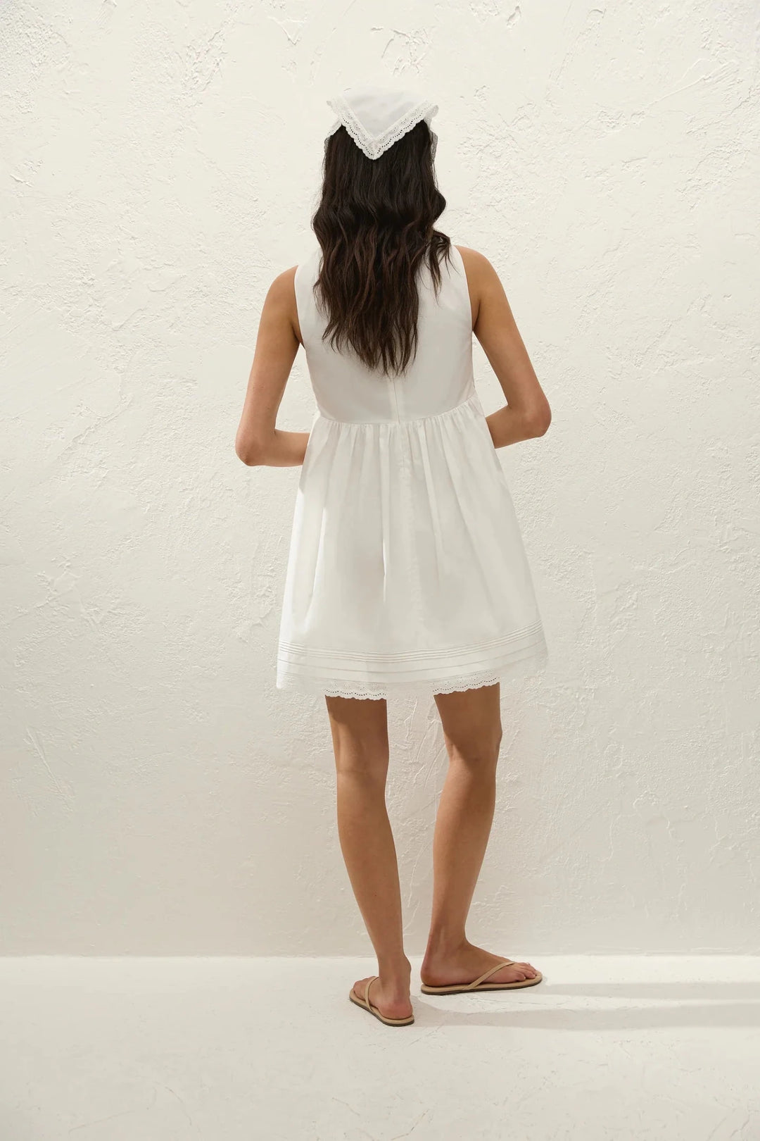 Faithfull the Brand - Dion Mini Dress Fiore White Lace - Kalifornia Jean Bar