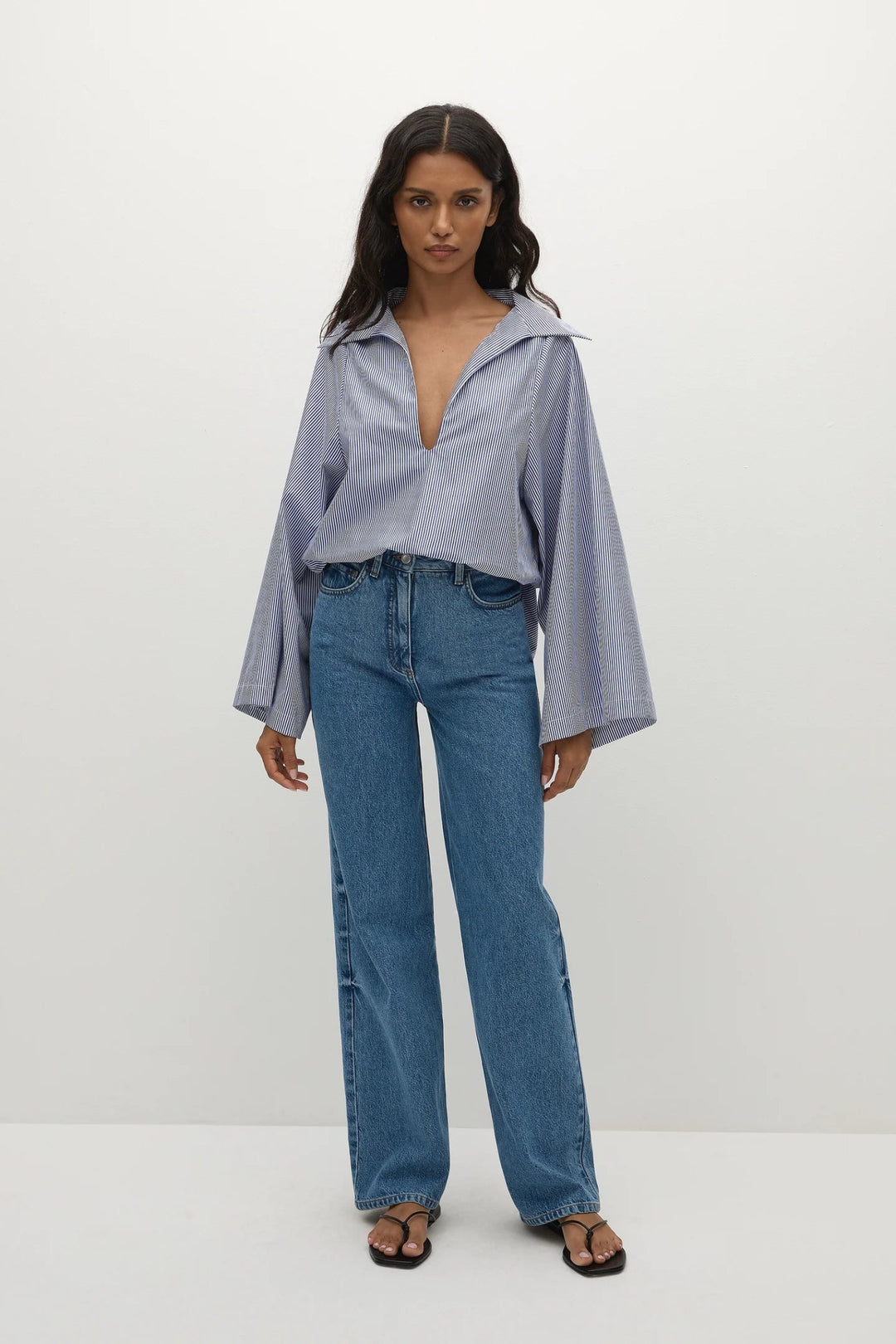Faithfull The Brand - Helle Stripe Vintage Navy Gaia Top - Kalifornia Jean Bar
