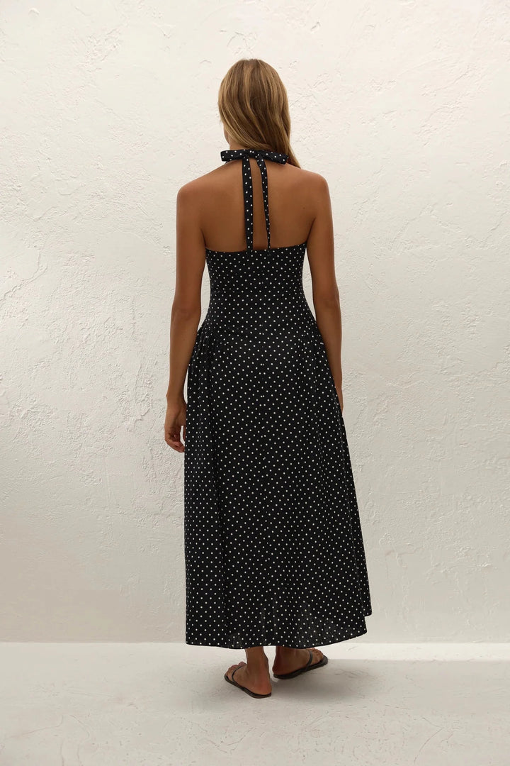 Faithfull The Brand - La Cala Midi Dress Lola Polka Dot - Kalifornia Jean Bar