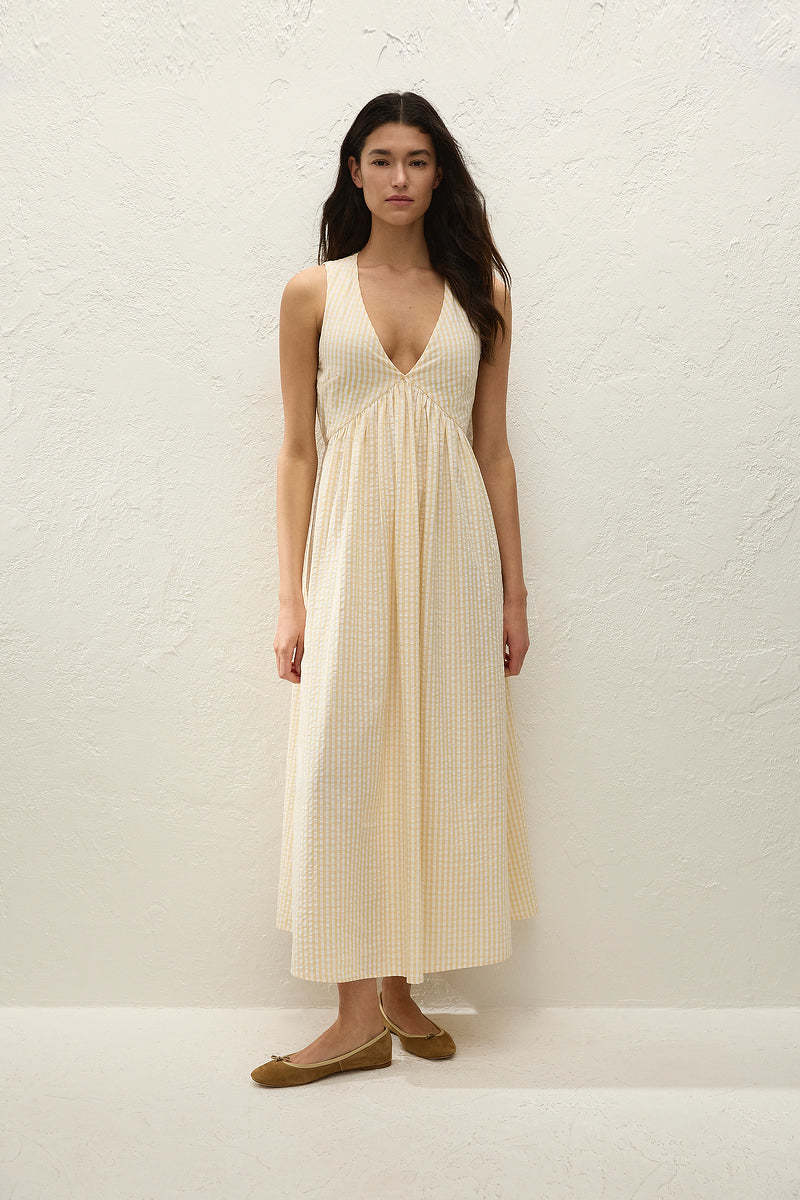 Faithfull the Brand - Lune Dress Buttered Gingham - Kalifornia Jean Bar