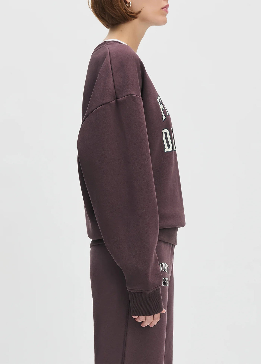 Favorite Daughter - Burgandy/Gardenia Collegiate Sweatshirt - Kalifornia Jean Bar