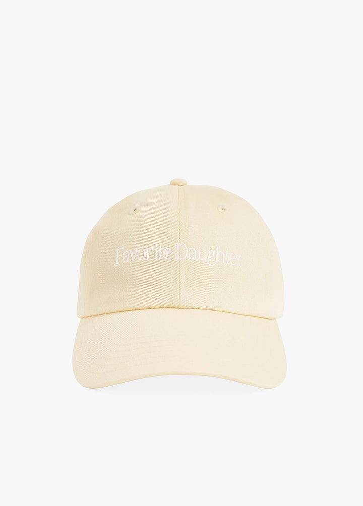 Favorite Daughter - Buttercream/White Classic Logo Baseball Hat - Kalifornia Jean Bar Favorite Daughter - Buttercream/White Classic Logo Baseball Hat Hat