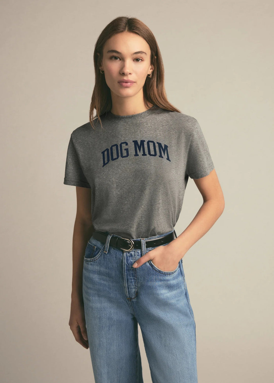 Favorite Daughter - Dog Mom Tee in Heather - Kalifornia Jean Bar
