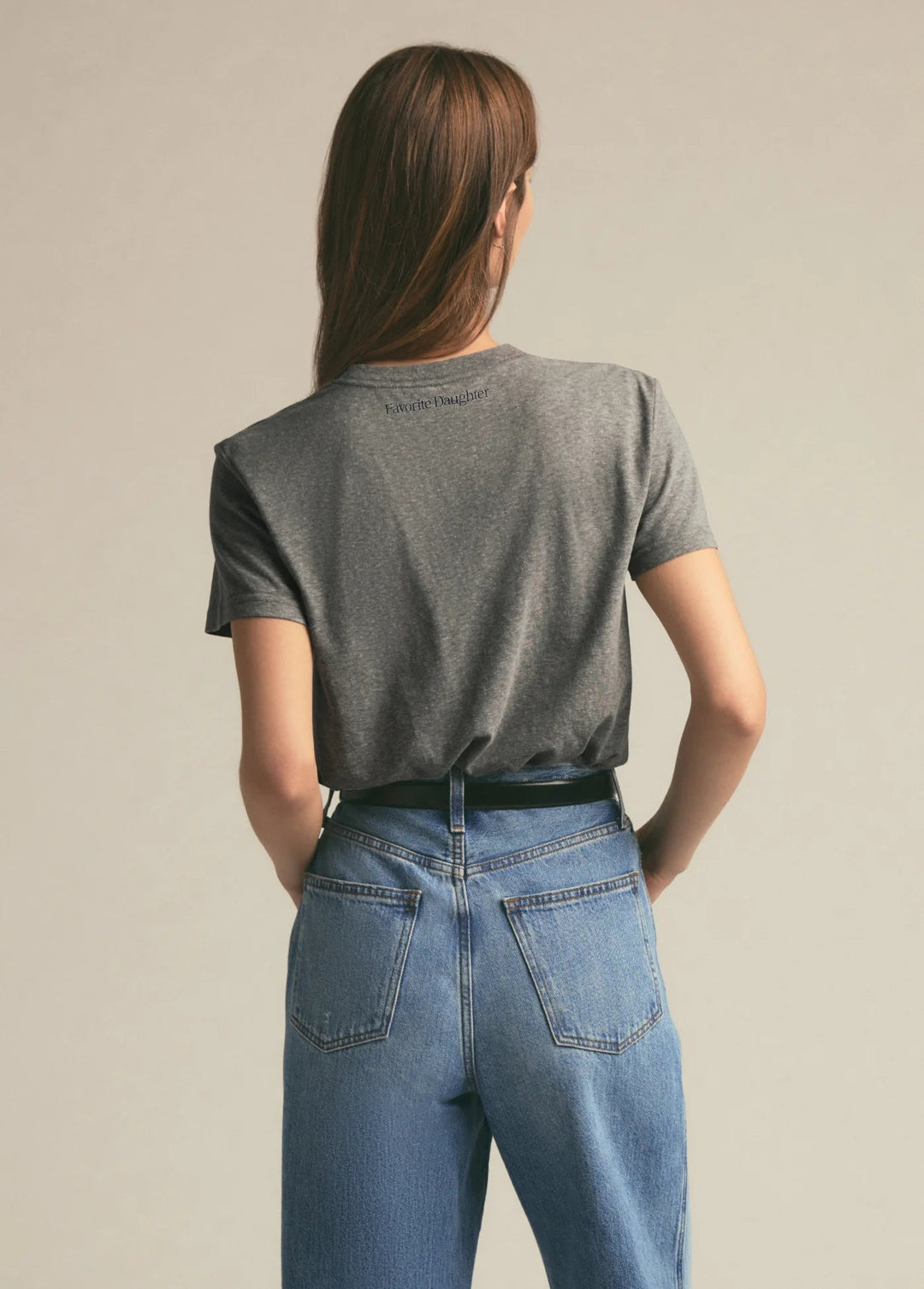 Favorite Daughter - Favorite Stepmom Tee in Heather Grey - Kalifornia Jean Bar