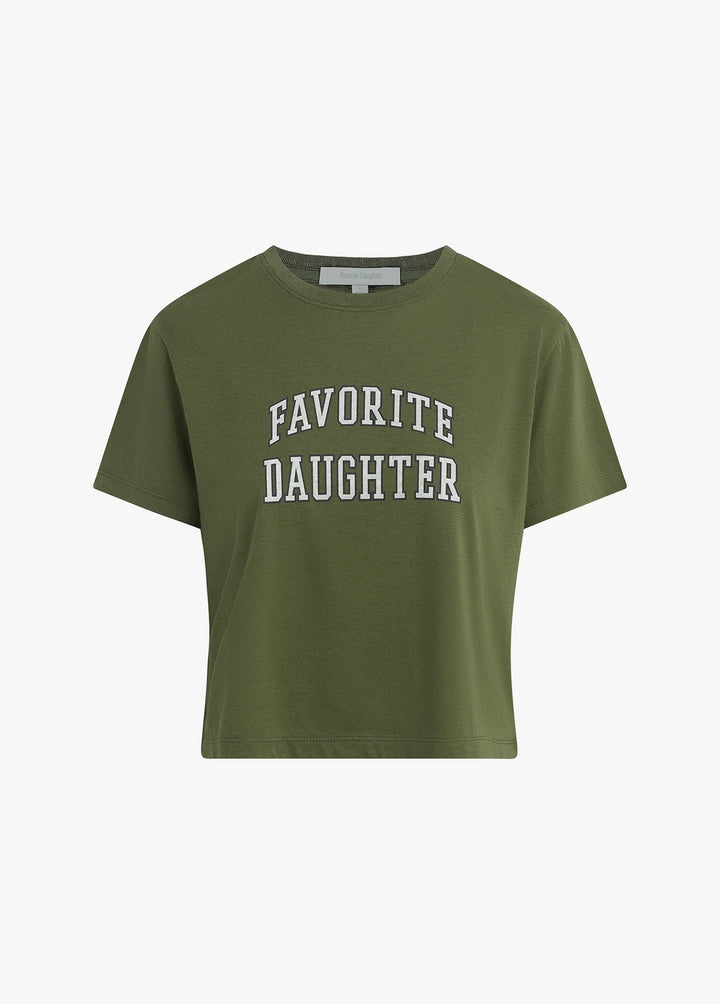 Favorite Daughter - Smoketree/Gardenia Collegiate Cropped Tee - Kalifornia Jean Bar