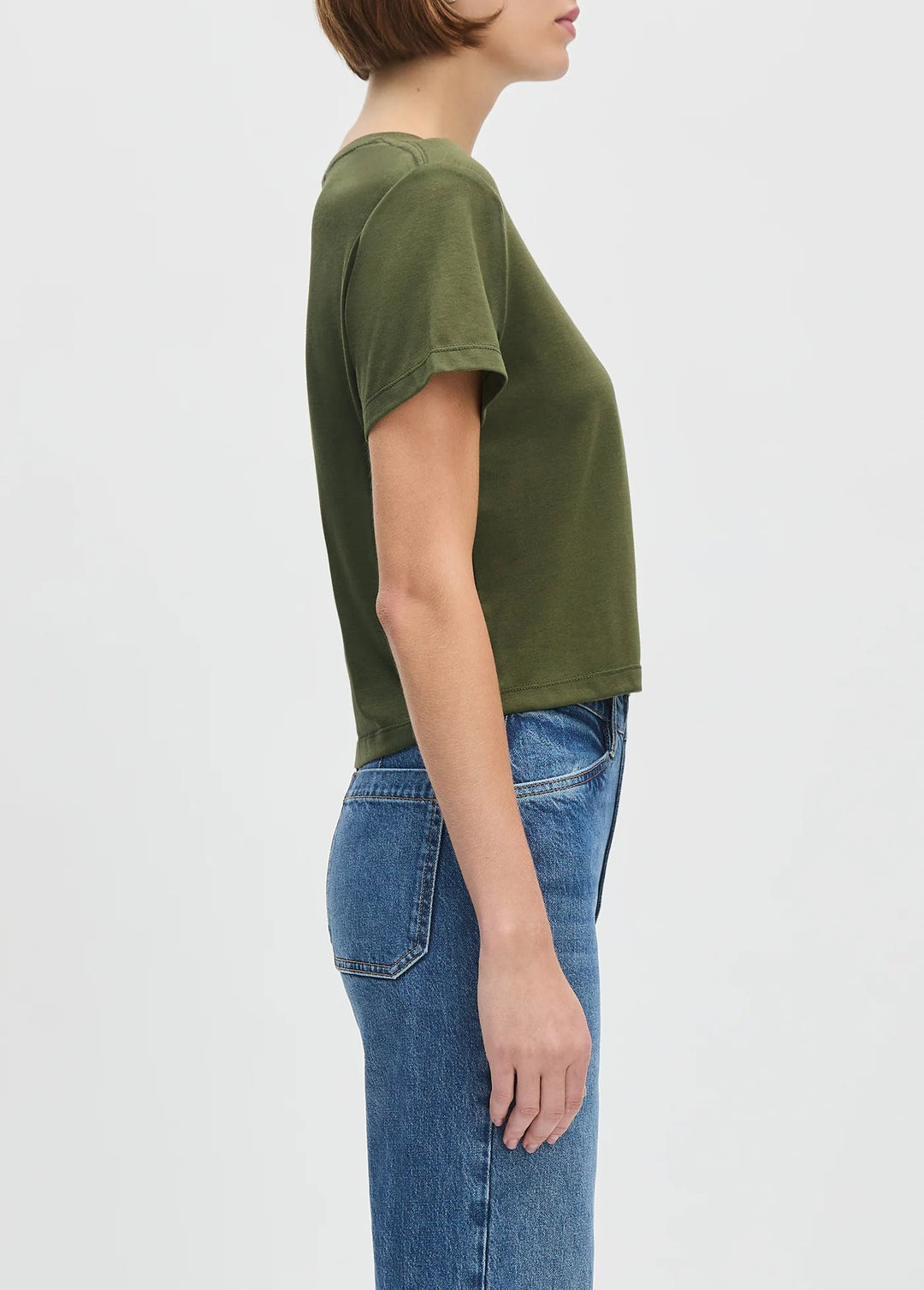 Favorite Daughter - Smoketree/Gardenia Collegiate Cropped Tee - Kalifornia Jean Bar