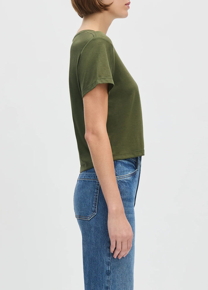 Favorite Daughter - Smoketree/Gardenia Collegiate Cropped Tee - Kalifornia Jean Bar