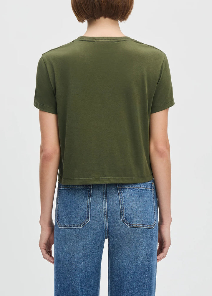Favorite Daughter - Smoketree/Gardenia Collegiate Cropped Tee - Kalifornia Jean Bar