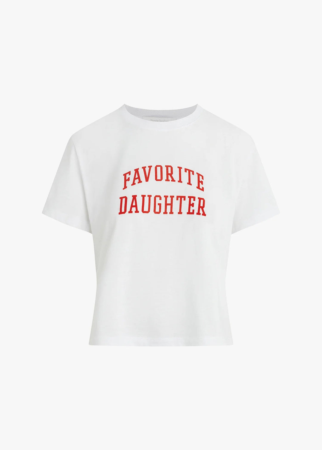 Favorite Daughter - White Rouge Cropped Collegiate Tee - Kalifornia Jean Bar Favorite Daughter - White Rouge Cropped Collegiate Tee