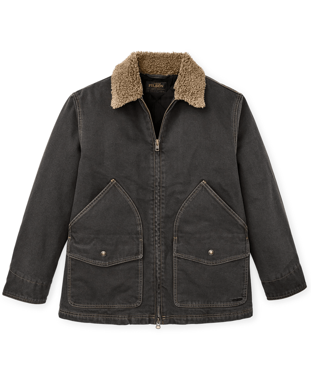 Filson - Women's Black Denim Insulated Outfitter Coat - Kalifornia Jean Bar