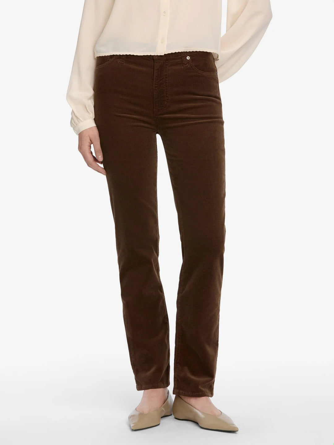 Frame - Bitter Chocolate Le Sleek Straight Corduroy Jean - Kalifornia Jean Bar