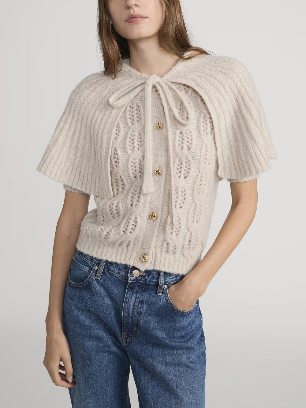 Frame - Cape Cardi in Fawn - Kalifornia Jean Bar