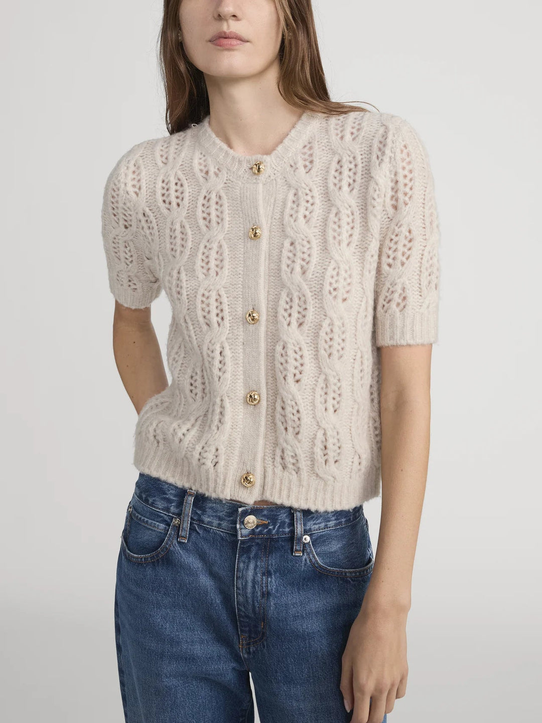 Frame - Cape Cardi in Fawn - Kalifornia Jean Bar