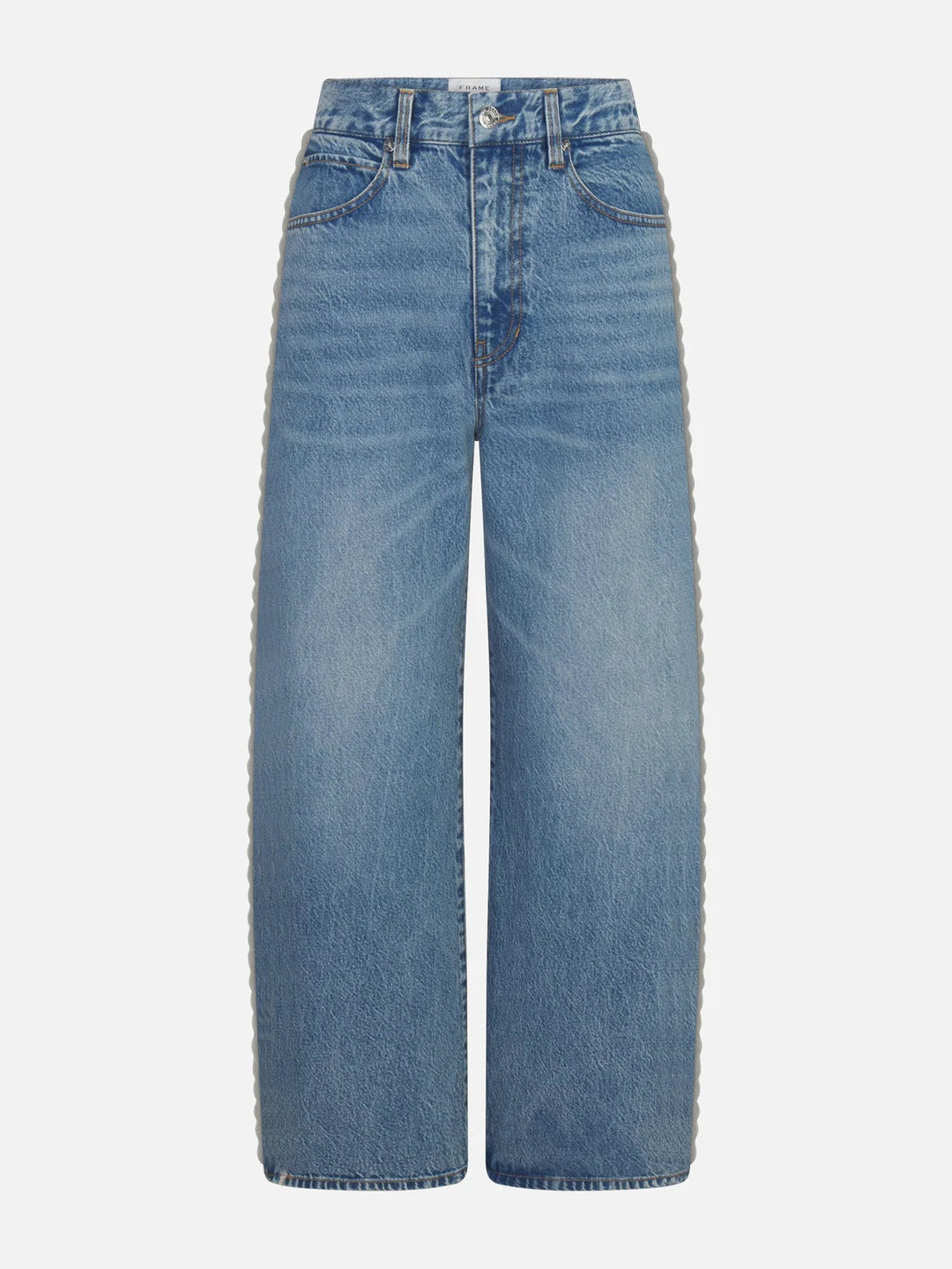Frame - Crochet Bow Crop Jean in Aura - Kalifornia Jean Bar